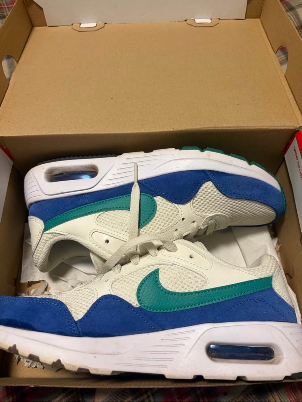 Nike Kids Air Max Sneaker - White Teal Blue
